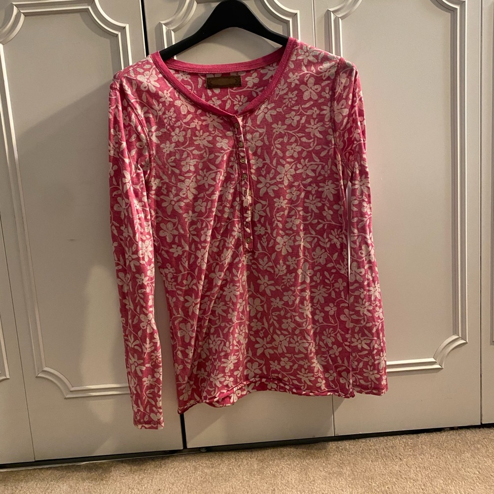 Pink & White Henley